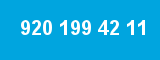 920 199 42 11 920 199 42 11